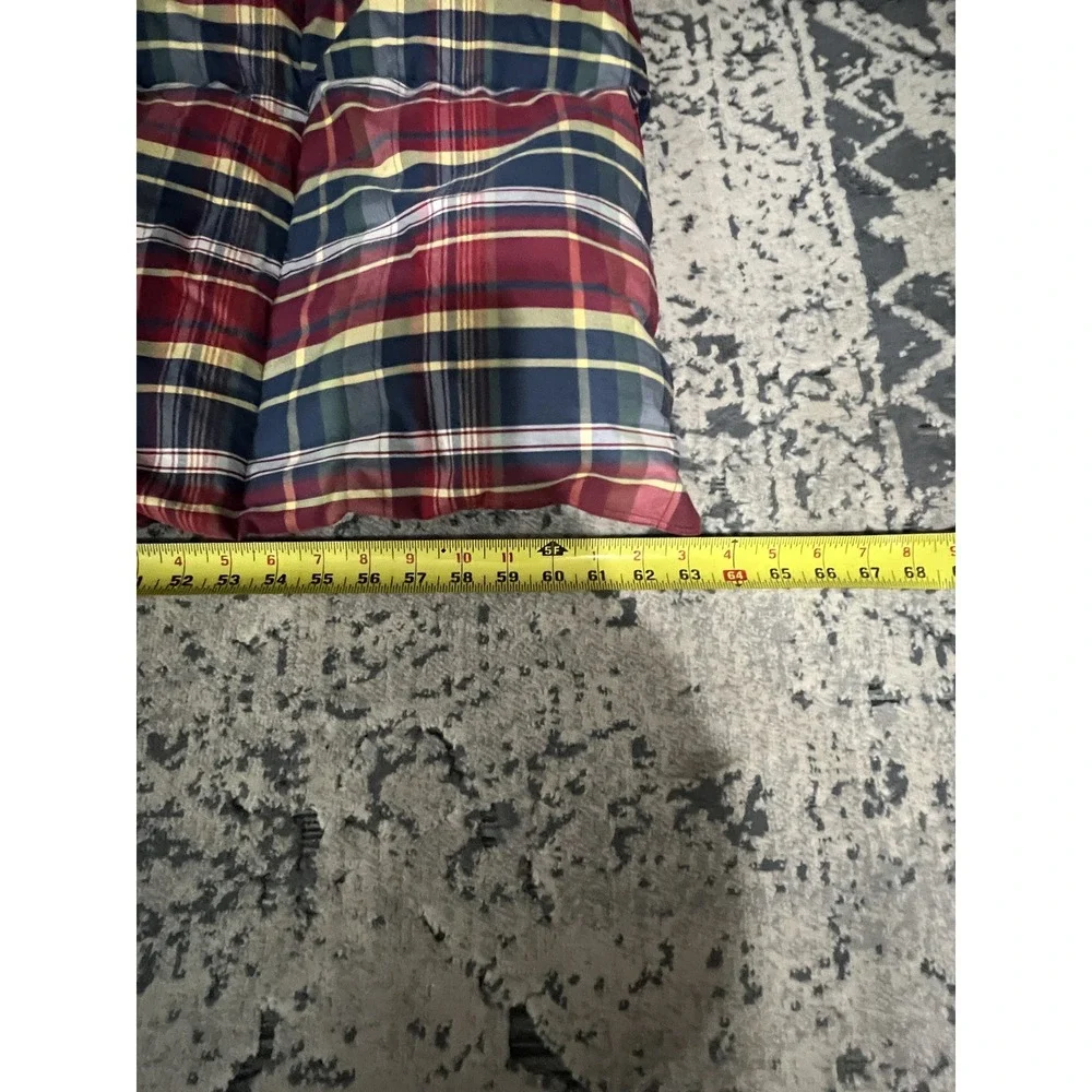 Ralph Lauren Polo Kelso Plaid Down Comforter Blue & Multi Embroidered 86 x 63